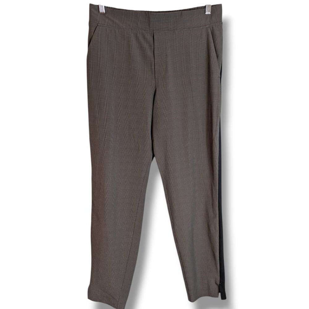 Athleta Women's Brooklyn High-Rise Plaid Ankle Pant Women’s Size 8 Gray